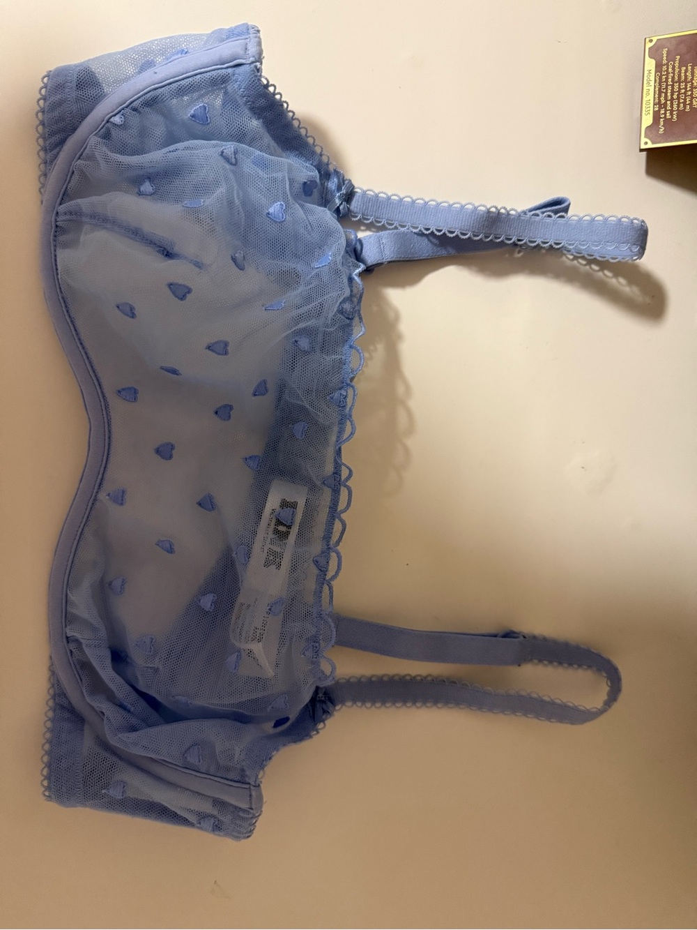 PINK light blue bralette